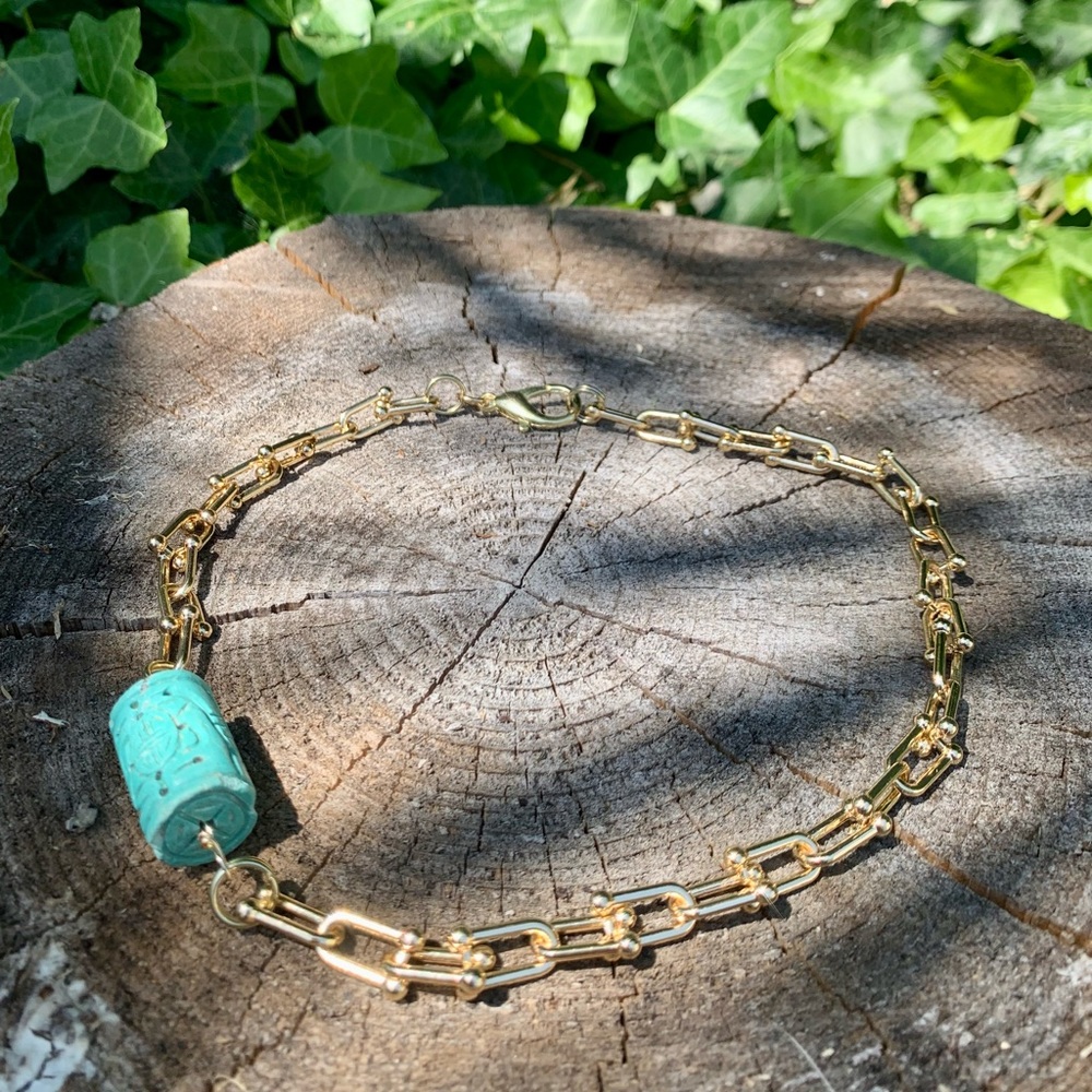 Womens necklaces turquoise craving chain
